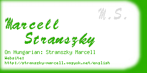 marcell stranszky business card